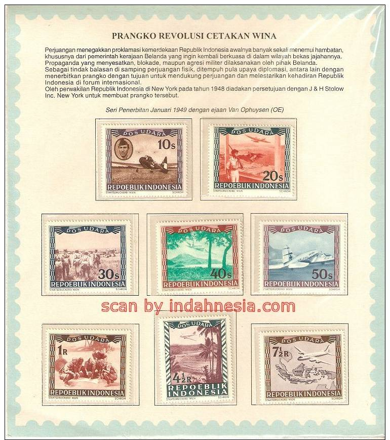 Indonesia: Vienna Prints Booklet - First Set Of Airmail - Indonesien