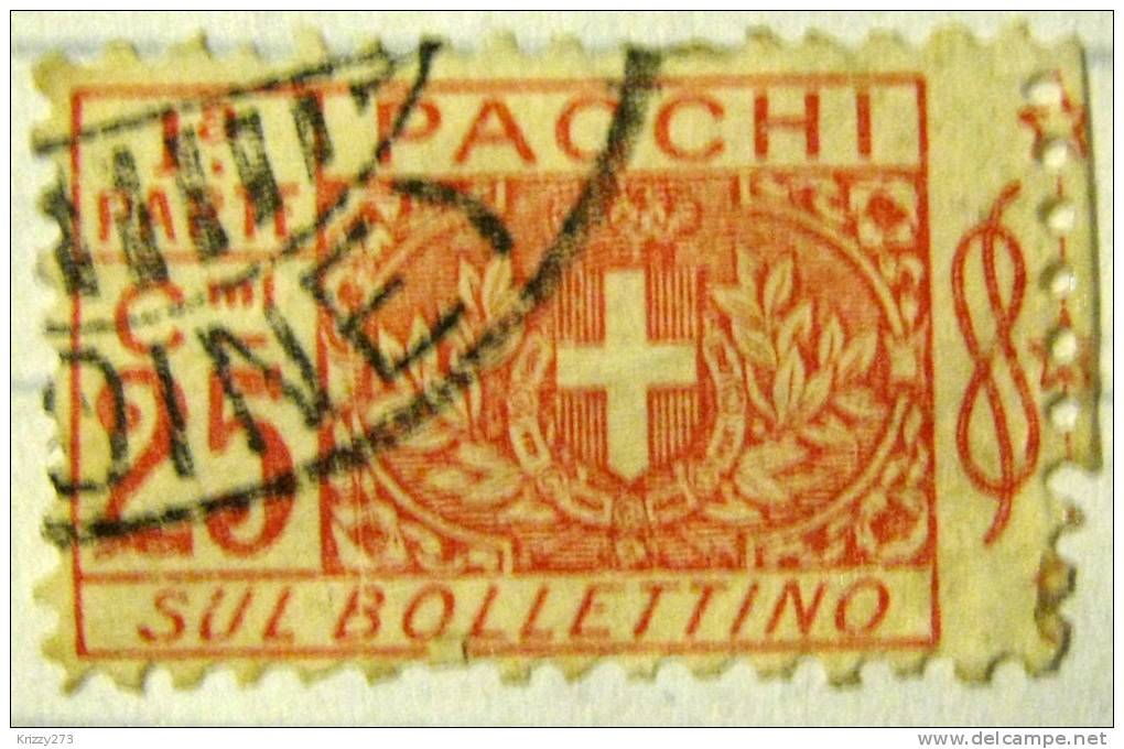 Italy 1914 Parcel Post 25c - Used - Postal Parcels