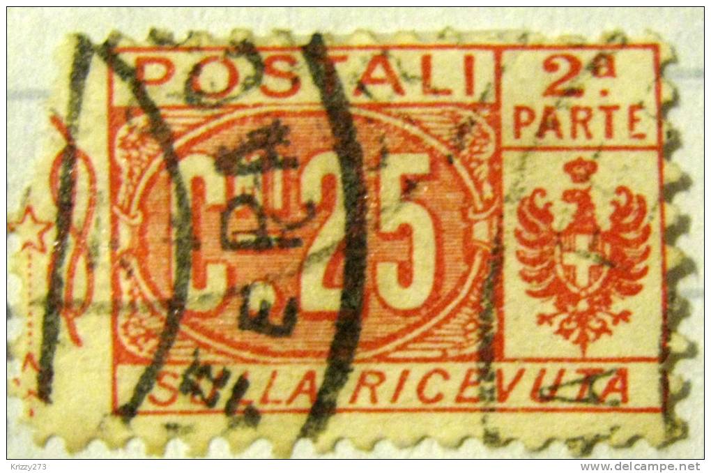 Italy 1914 Parcel Post 25c - Used - Colis-postaux