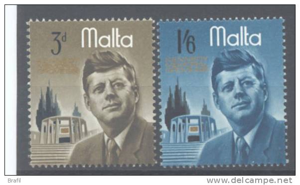 .1966 Malta, Kennedy, Serie Completa Nuova (**) - Malta