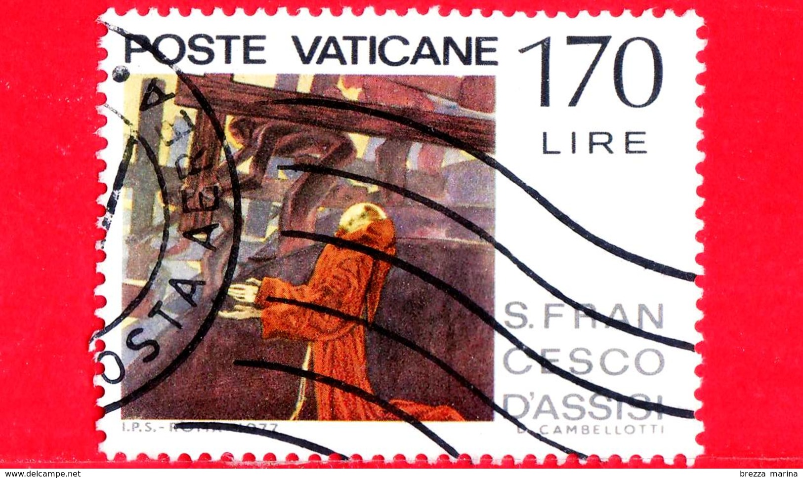 VATICANO - Usato - 1977 - 750º Anniversario Della Morte Di San Francesco D´Assisi - 170 L. &bull; Lo Tuo Amore - Used Stamps