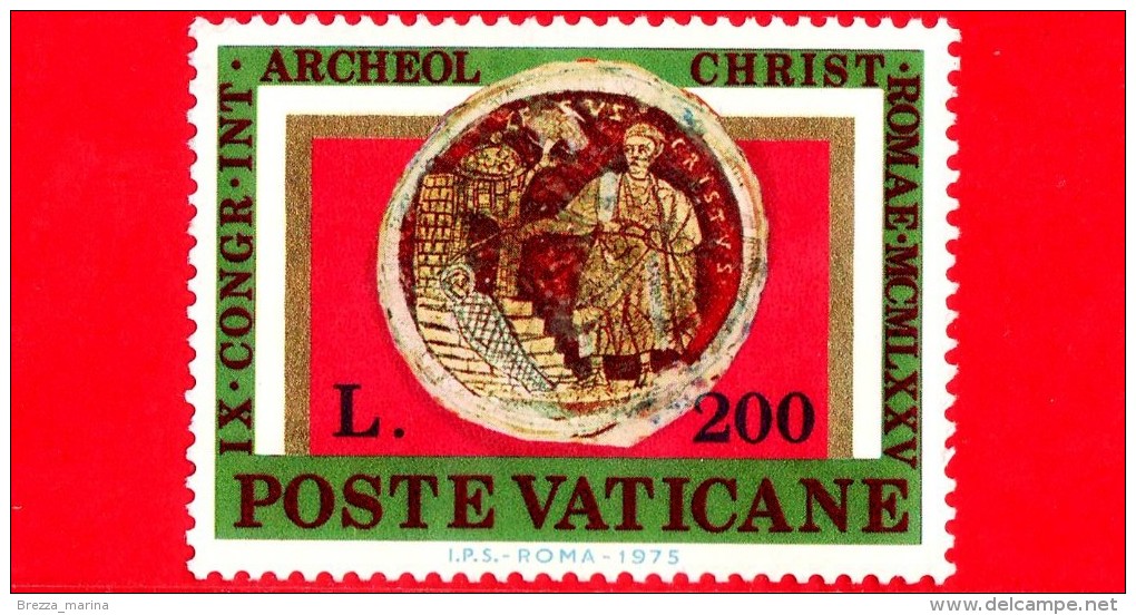 VATICANO - 1975 - Usato - 9º Congresso Internazionale Di Archeologia Cristiana - 200 L. • Resurrezione Di Lazzaro - Used Stamps