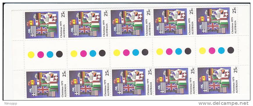 Australia-1979 Christmas 25c Parcels Gutter Strip  MNH - Blocks & Sheetlets