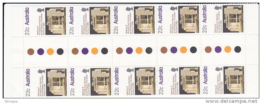 Australia-1980 Opening Of High Court Gutter Strip   MNH - Blocks & Sheetlets