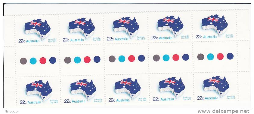 Australia-1981 Australia Day Guttr Strip    MNH - Blocks & Sheetlets