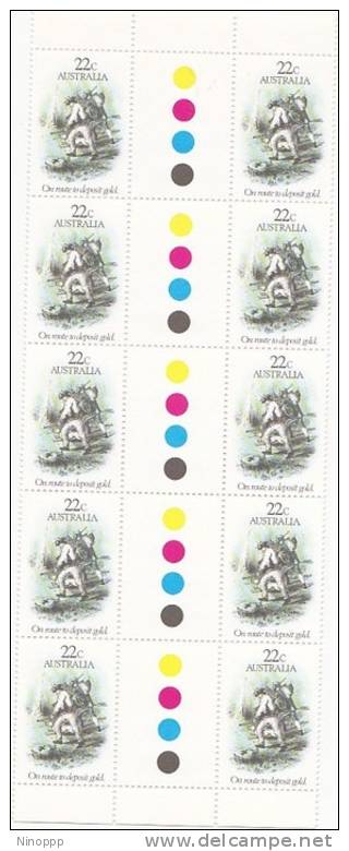 Australia-1981 Gold Rush Era 22c On Route To Deposit Gold  MNH - Blocks & Sheetlets