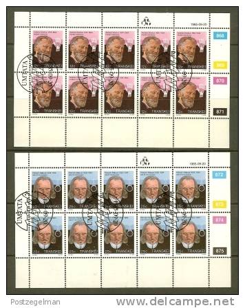 TRANSKEI 1985 Full Sheets (10) CTO Heroes Of Medicines176-179 - Medicine