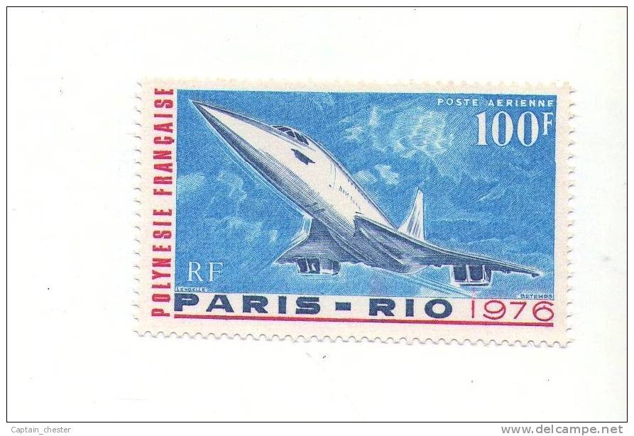 POLYNESIE - Yvert PA N°103 " Concorde - 1er Vol Commercial Paris Dakar Rio " Neuf** - Unused Stamps