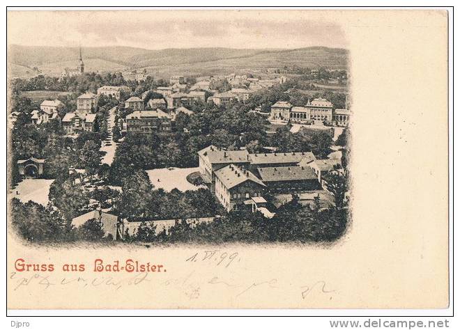 Bad Elster   Gruss Aus 1899 Stamp Green5 - Bad Elster