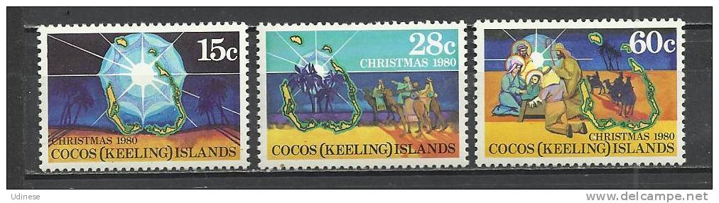 COCOS KEELING 1980 - CHRISTMAS - CPL. SET - MH LIGHTLY MINT HINGED - Cocos (Keeling) Islands