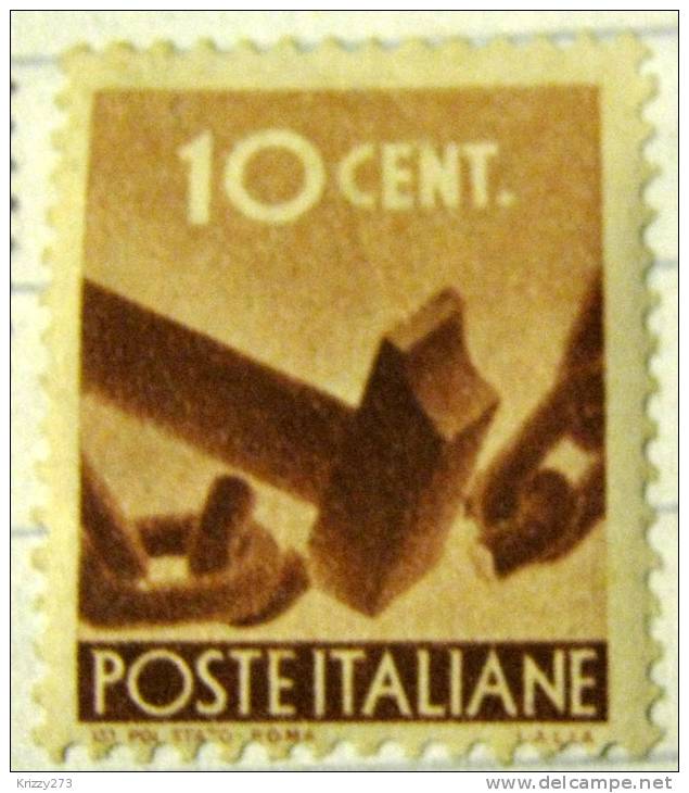 Italy 1945 Hammer Breaking Chain 10c - Mint Hinged - Neufs