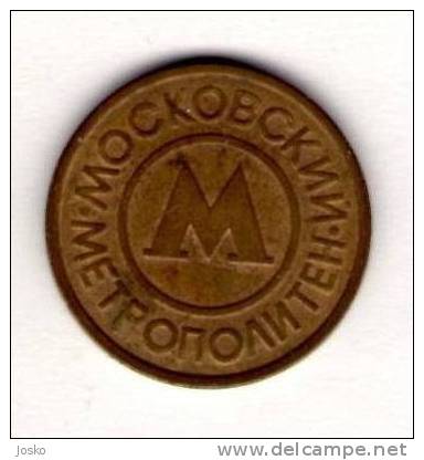 MOSCOW METRO TOKEN - Train ( Russia ) Transportation Token Ficha Spielmarke Gettone Counter Tokens Jetons Fichas - Other & Unclassified