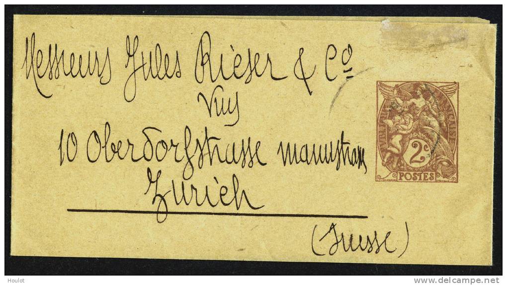 Streifband Mi.N°s14 Yvert N° 108 Gestempelt Gelaufen Nach Zürich /Schweiz . - 1900-29 Blanc