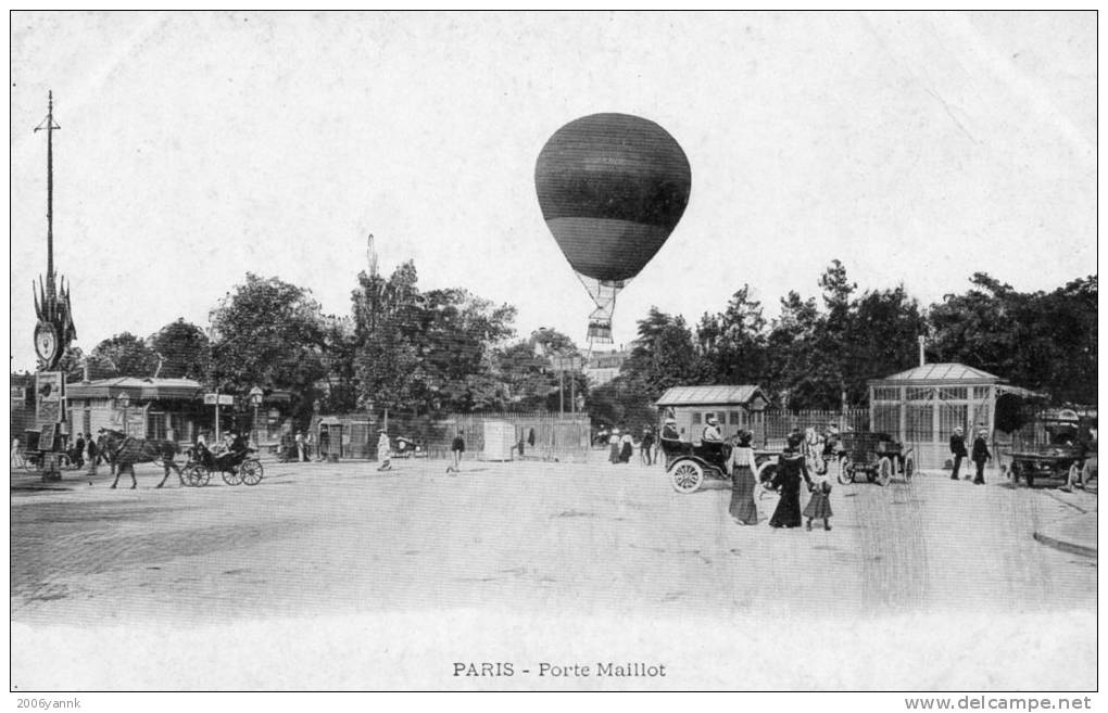 PARIS PORTE MAILLOT MONTGOLFIERE BALLON - Très Animée - Luchtballon