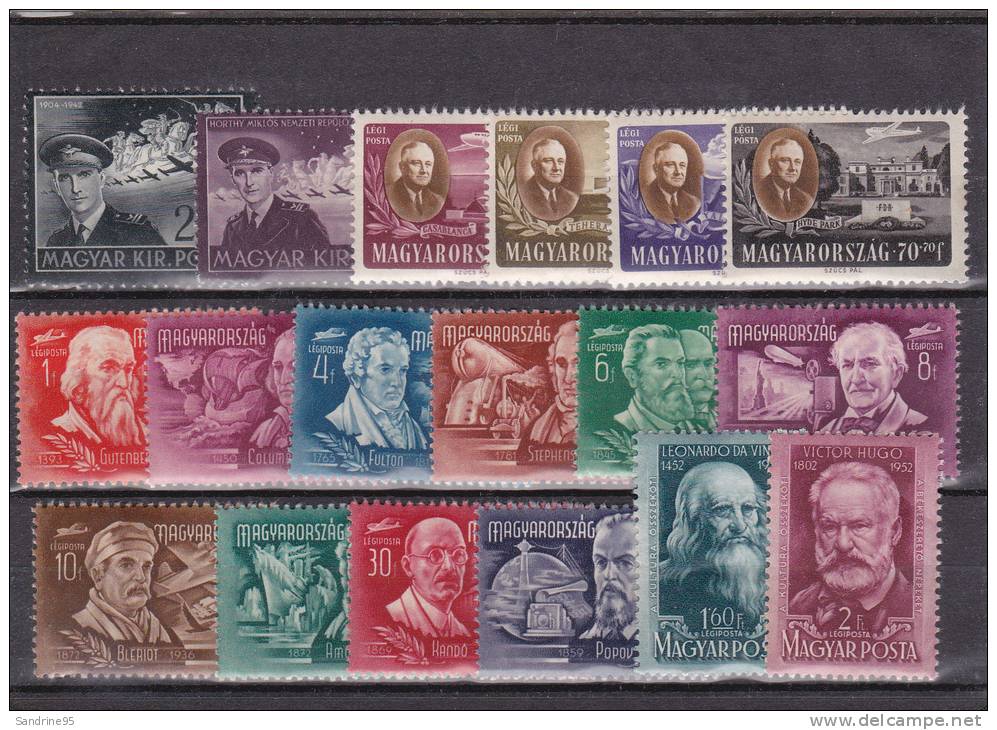 HONGRIE POSTE AERIENNE 2 SERIES COMPLETES ......... - Unused Stamps
