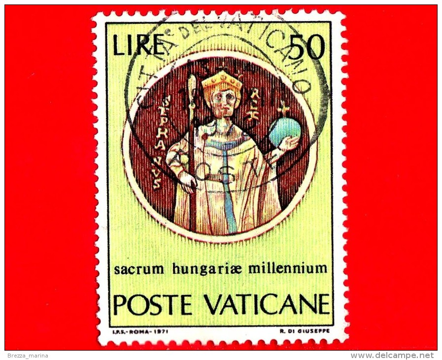 VATICANO - 1971 - Usato - Millennio Di Santo Stefano - 50 L. • S.Stefano - Ungheria - Used Stamps