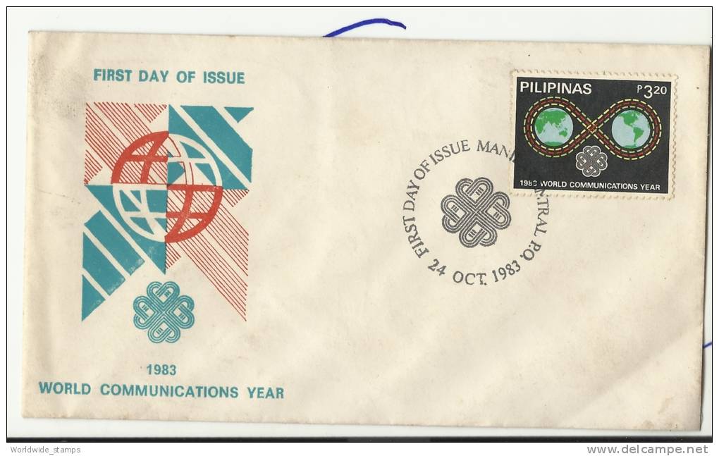 Pilipinas, FDC,World Communications Year, 1983, Oct. 24 - Philippines