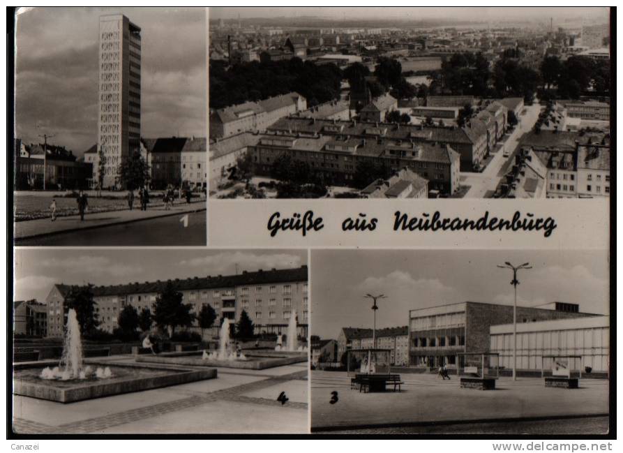 AK Neubrandenburg: Hochhaus, Karl-Marx-Platz, 1973 - Neubrandenburg