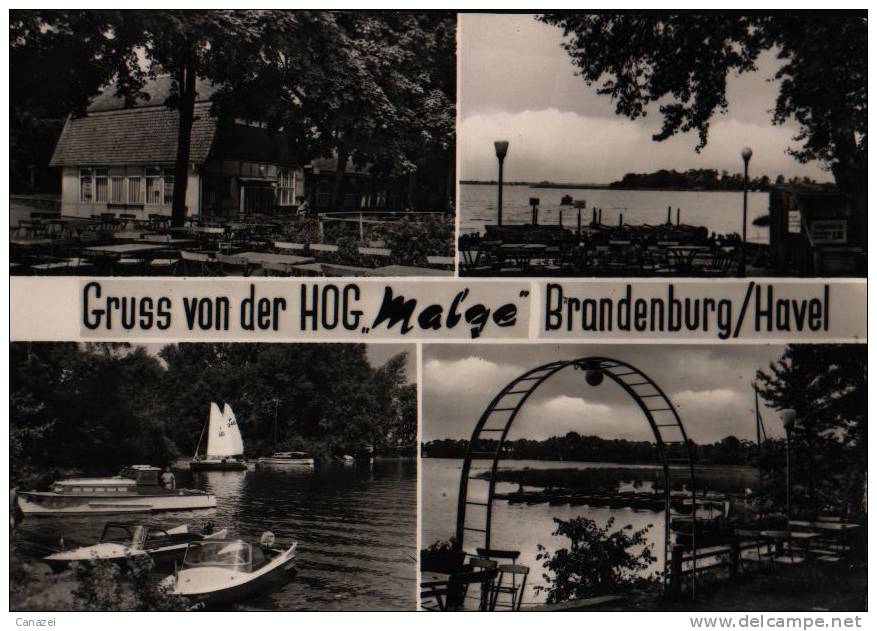 AK Brandenburg, HO-Gaststätte Malge, Handabzug 1970 - Brandenburg