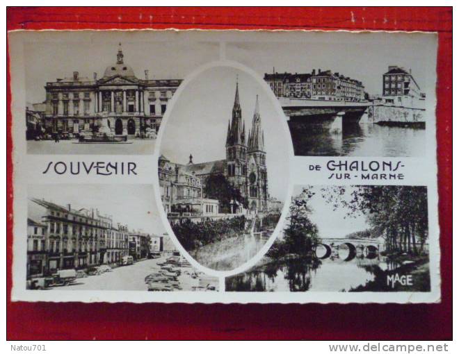 V7-51-marne-chalons Sur Marne-souvenir--multivues--carte Photo - Châtillon-sur-Marne