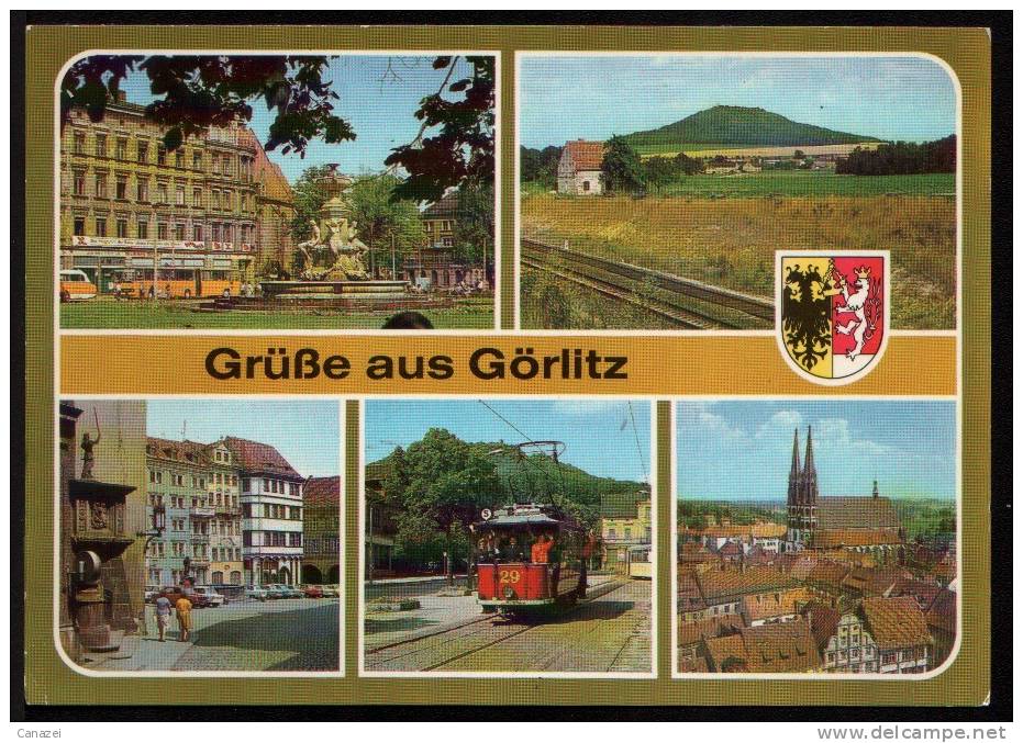 AK Görlitz: Zierbrunnen, Landeskorne, Untermarkt, Ungelaufen, 1985 - Goerlitz