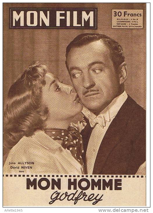 MON FILM  MON HOMME Godfrey Avec  Jane ALLYSON Et  David  NIVEN - Beta Tapes