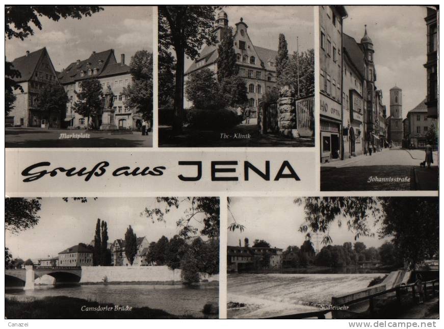 AK Jena, Johannisstr, TBC-Klinik, Marktplatz, 1966 - Jena