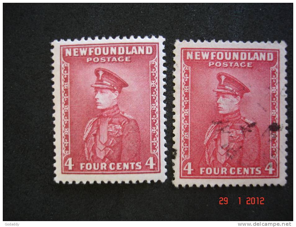 Newfoundland 1932 K.George V I  4 Cent       SG224   MH  And Used - 1908-1947