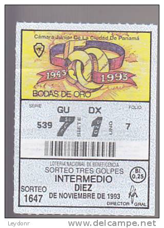 Lottery - Panama - 50th Anniv. Camara Junior De La Ciudad De Panama - Lottery Tickets