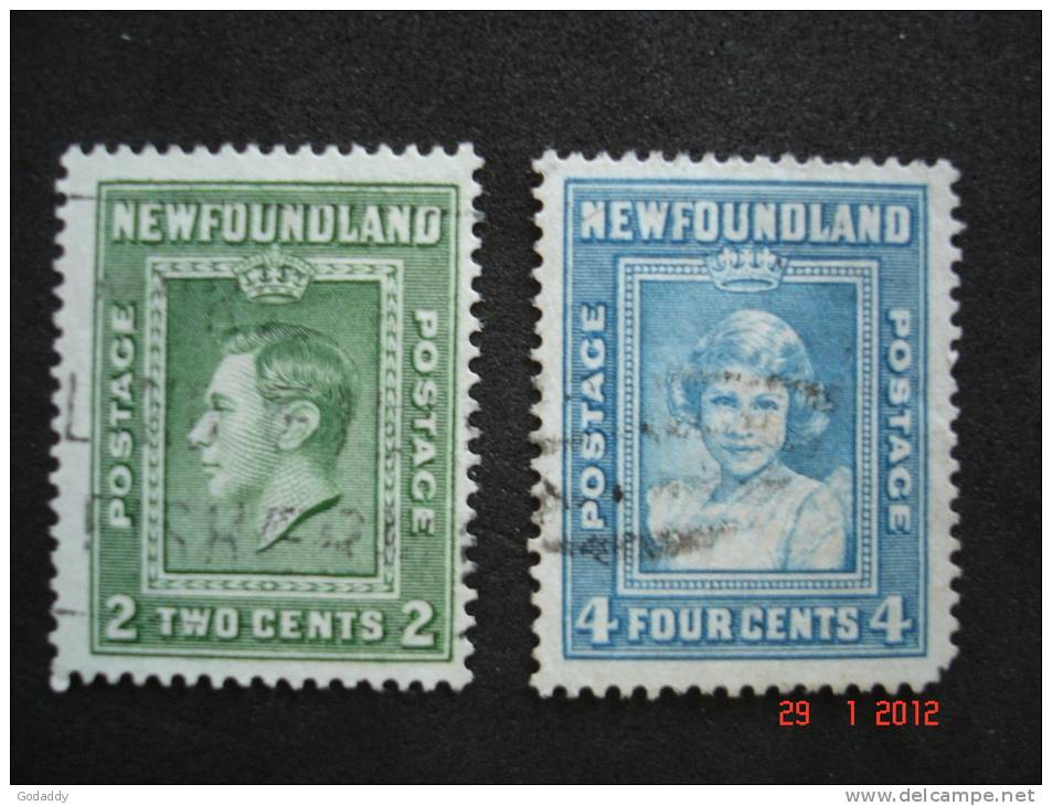 Newfoundland 1938 K.George V I  2  &  3 Cent       SG268  And  SG269    Used - 1908-1947