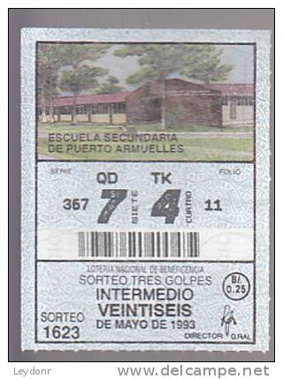 Lottery - Panama - School - Escuela Secundaria De Puerto Armuelles - Lottery Tickets