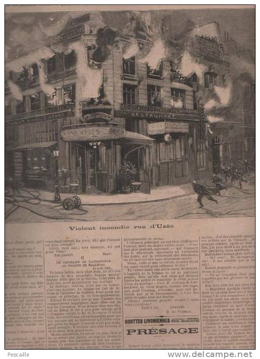 LE PETIT PARISIEN 23 03 1902 - ABEILLES QUINCEY - INCENDIE RUE D'UZES PARIS - ALGERIE SECHERESSE - Le Petit Parisien
