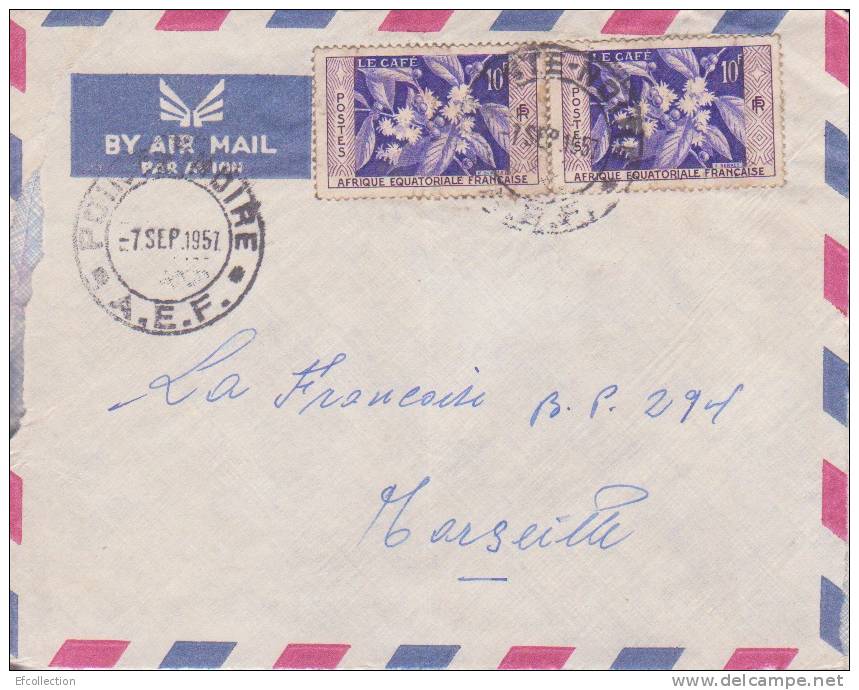 POINTE NOIRE - CONGO - 1957 - Afrique,colonies Francaises,avion,lettre,m Arcophilie - Briefe U. Dokumente