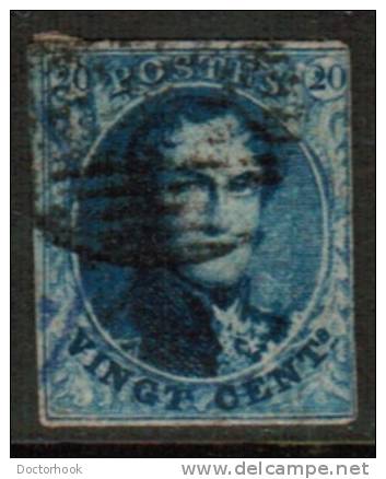 BELGIUM   Scott #  4  F-VF USED - 1849-1850 Medaillen (3/5)
