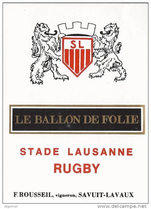 2 - Rugby Stade Lausanne Le Ballon De Folie - Autres & Non Classés