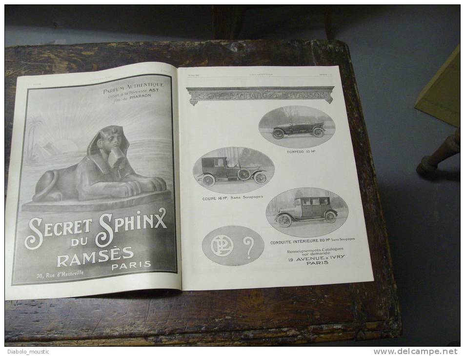 3982  Pubs AUTOS Panhard Etc.. ; VERSAILLES Successif Et Vue D'avion ; 6 Héroïnes; Stade Pershing ; Chevaux- Historiques - L'Illustration