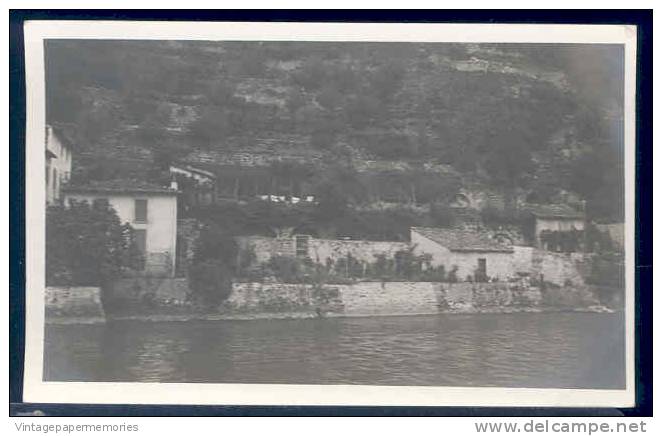 177069-Italy, Sondrio, RPPC, River, Homes, Scenic View - Sondrio