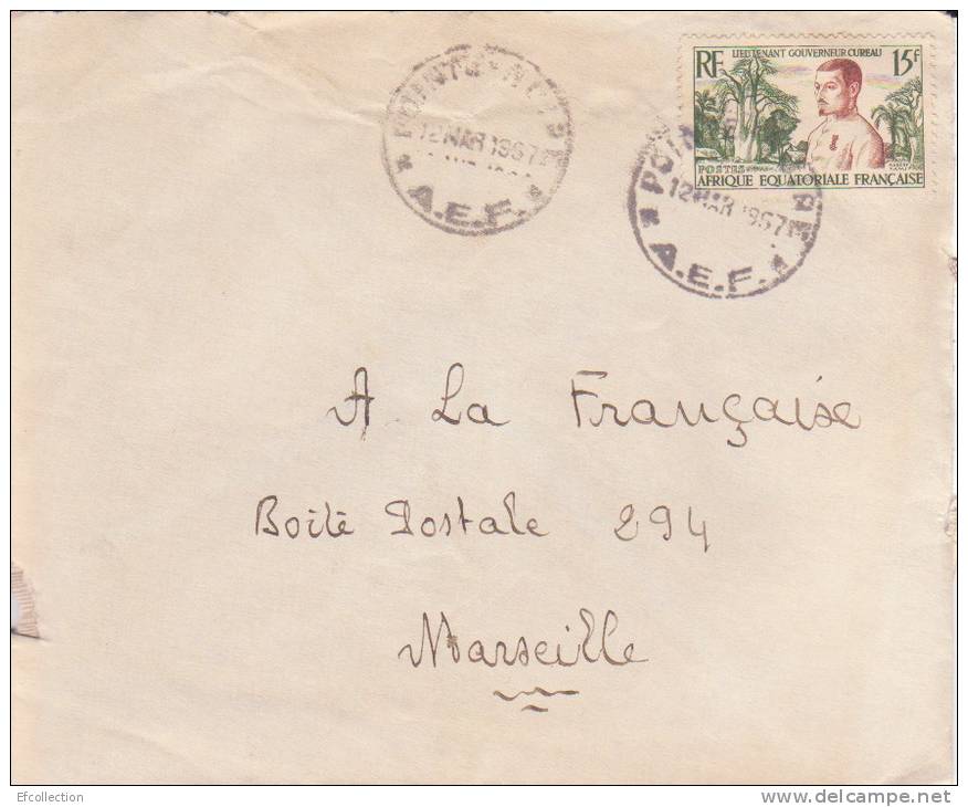 POINTE NOIRE - CONGO - 1957 - Afrique,colonies Francaises,avion,lettre,m Arcophilie - Briefe U. Dokumente