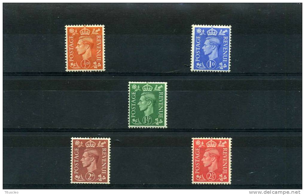 GRANDE BRETAGNE 251/255* George VI - Unused Stamps