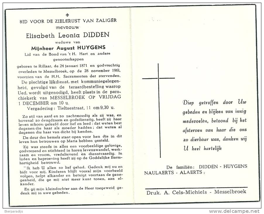 Leonia  Didden - Huygens  Rillaar  1871 -1961 - Religion & Esotérisme