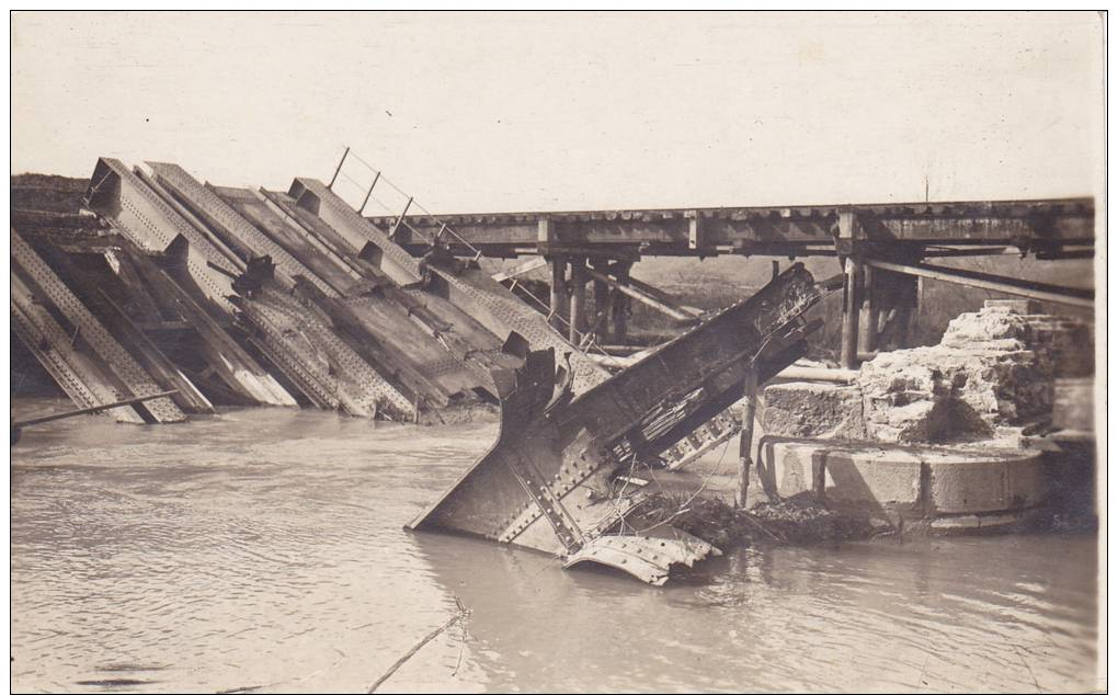 Senuc-Termes Zerstörte Brücke   Carte Photo Allemande   Feldpost - Autres & Non Classés