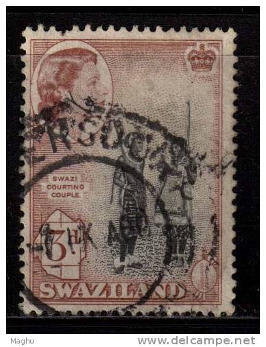 Swaziland Used 1956, Couting Couple, Costume, Culture - Swasiland (...-1967)