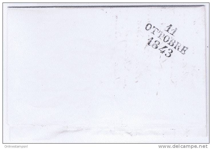 Italy Toscane Letter Cover Sienna To Pescia (PT), 1843, Porto 3 - 1. ...-1850 Vorphilatelie