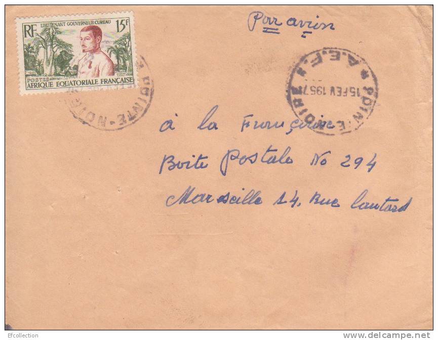 POINTE NOIRE - CONGO - 1957 - Afrique,colonies Francaises,avion,devant De Lettre,marcophilie - Briefe U. Dokumente