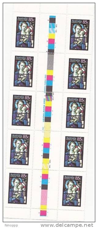 Australia-1984 Christmas 85c  Madonna   Gutter Strip     MNH - Blocs - Feuillets