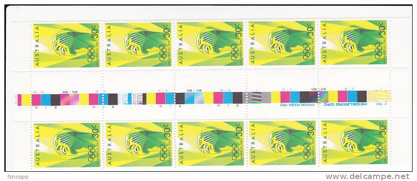 Australia-1984 Olympic Games 30c Post Event Gutter Strip     MNH - Blocs - Feuillets