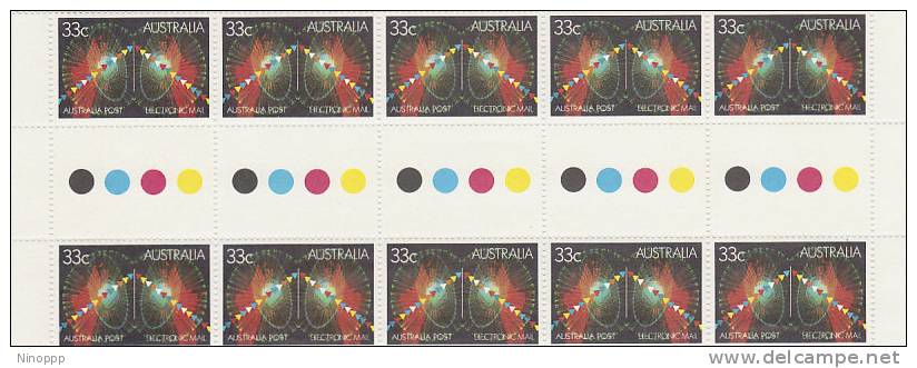Australia-1986 Electronic Mail  Gutter Strip    MNH - Blocks & Sheetlets