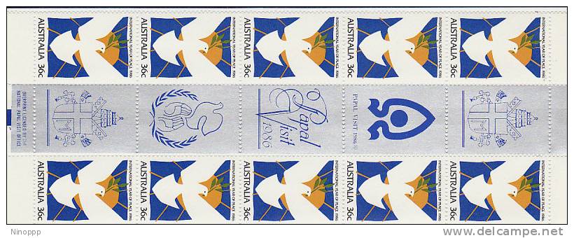 Australia-1986 Papal Visit Gutter Strip     MNH - Blocs - Feuillets