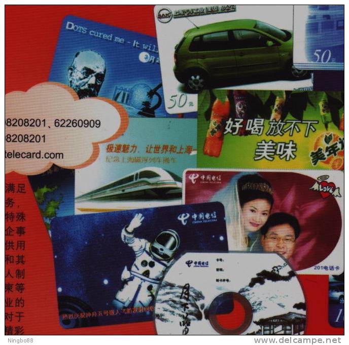 Robert Kock,Discover Tubercle Bacillus,microscope,astronaut,train,CN 04 Telecom Phonecard Advert Pre-stamped Card - Malattie