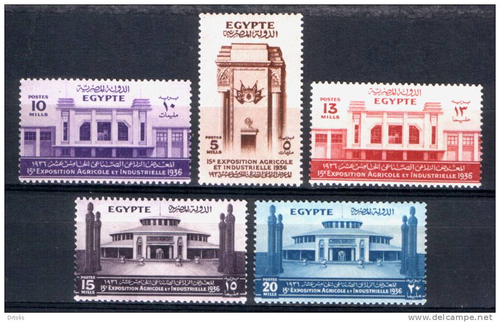 EGYPT / 1936 / AGRICULTURAL & INDUSTRIAL EXHIBITION / MH - Unused Stamps